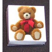 Cardboard box Teddybear red bow