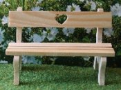 Love heart garden bench