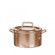 Roasting tin, copper with lid and handle