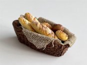 Bread, basket dollshouse, roombox, sandra VikstromChristmas bread, dollshouse, roombox, sandra Vikstrom