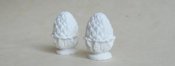 Two small pineapple finial- hard casting plaster