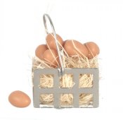 Egg, easter, basket, dollhouse, room box