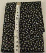 Cotton, black with yellow flowers