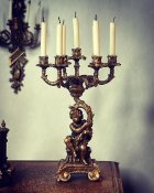 Candelabra Putti Right - unpainted in metal from Alison Davies