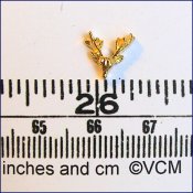 TINY GOLD REINDEER HEAD- from valerie Claire