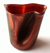 Glas vase, golden brown