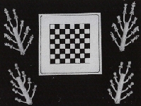 Schack -
byggsats i vit metall