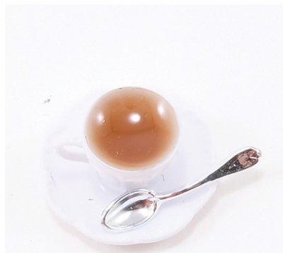 kopp med kaffe, chrysnbon, dockskåp, tittskåp