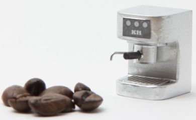 Espressomaskin i silver