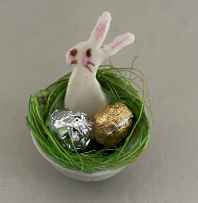 påsk, kanin, miniatyr, dockhus